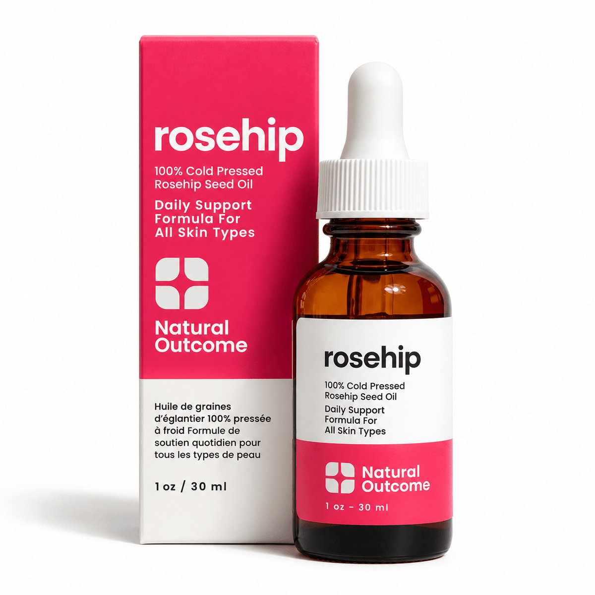 Natural Outcome Rosehip Oil 1 oz 30 mL - main