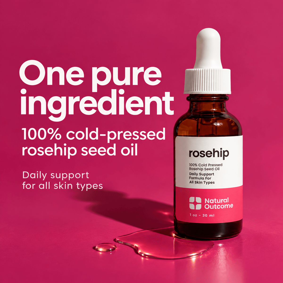 Natural Outcome Rosehip Oil 1 oz 30 mL - purity