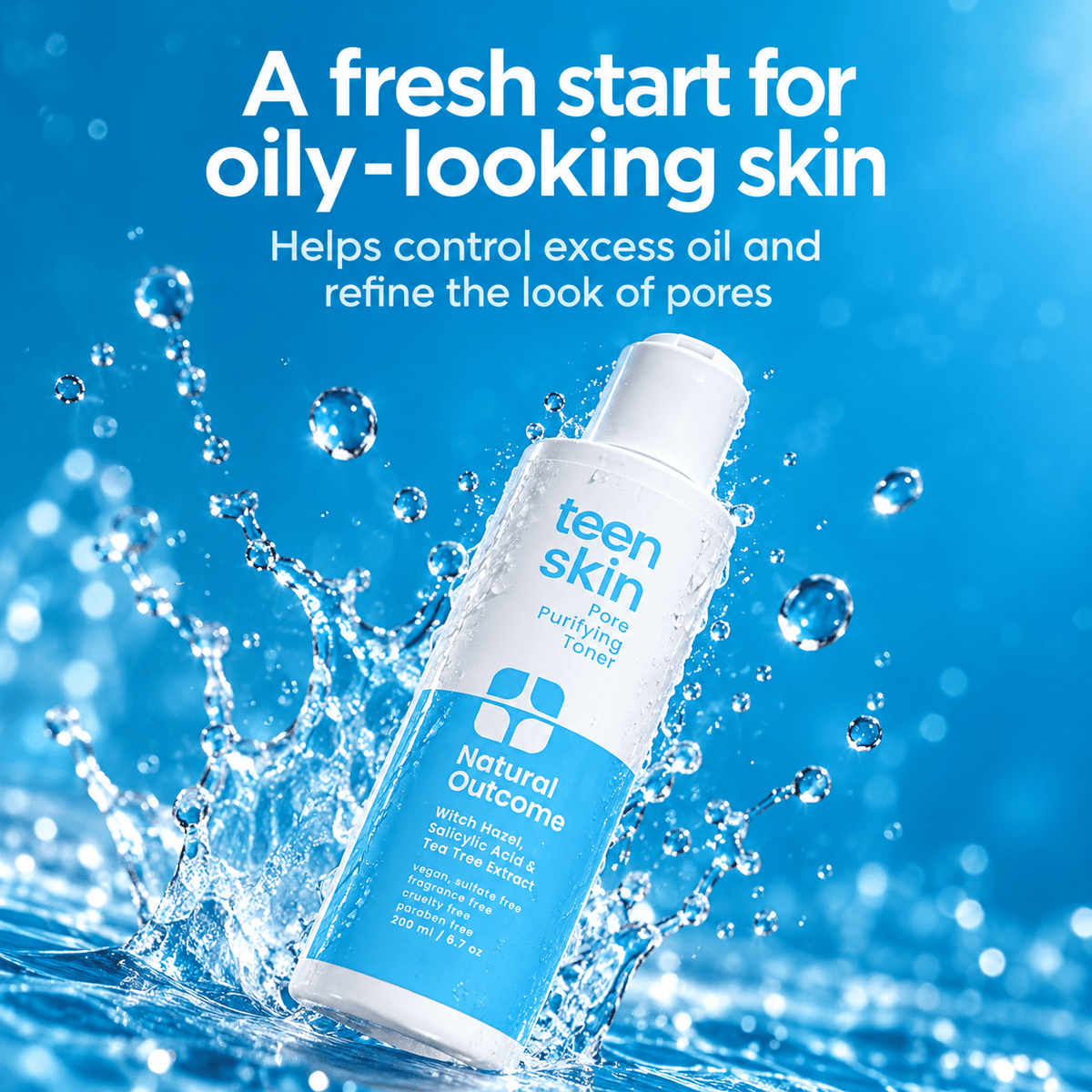 Teen Skin toner helps control excess oil and refine the look of pores