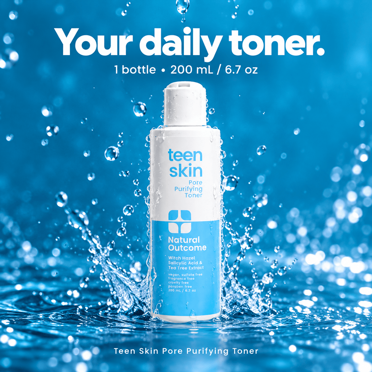 Natural Outcome Teen Skin toner contents