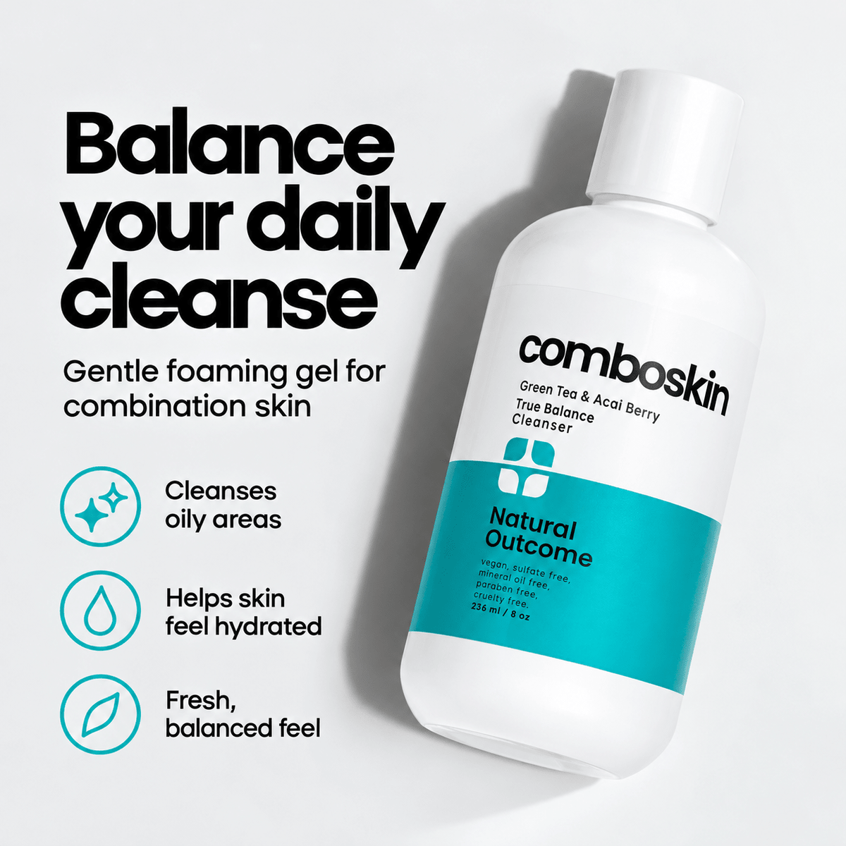 Combination skin gentle foaming cleanser benefits