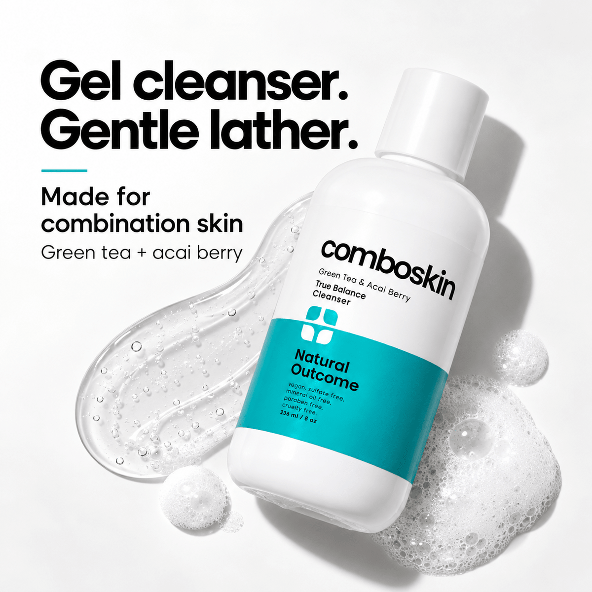 Natural Outcome True Balance gentle foaming gel cleanser for combination skin