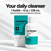 One 8 oz / 236 mL Natural Outcome True Balance Cleanser bottle with retail carton
