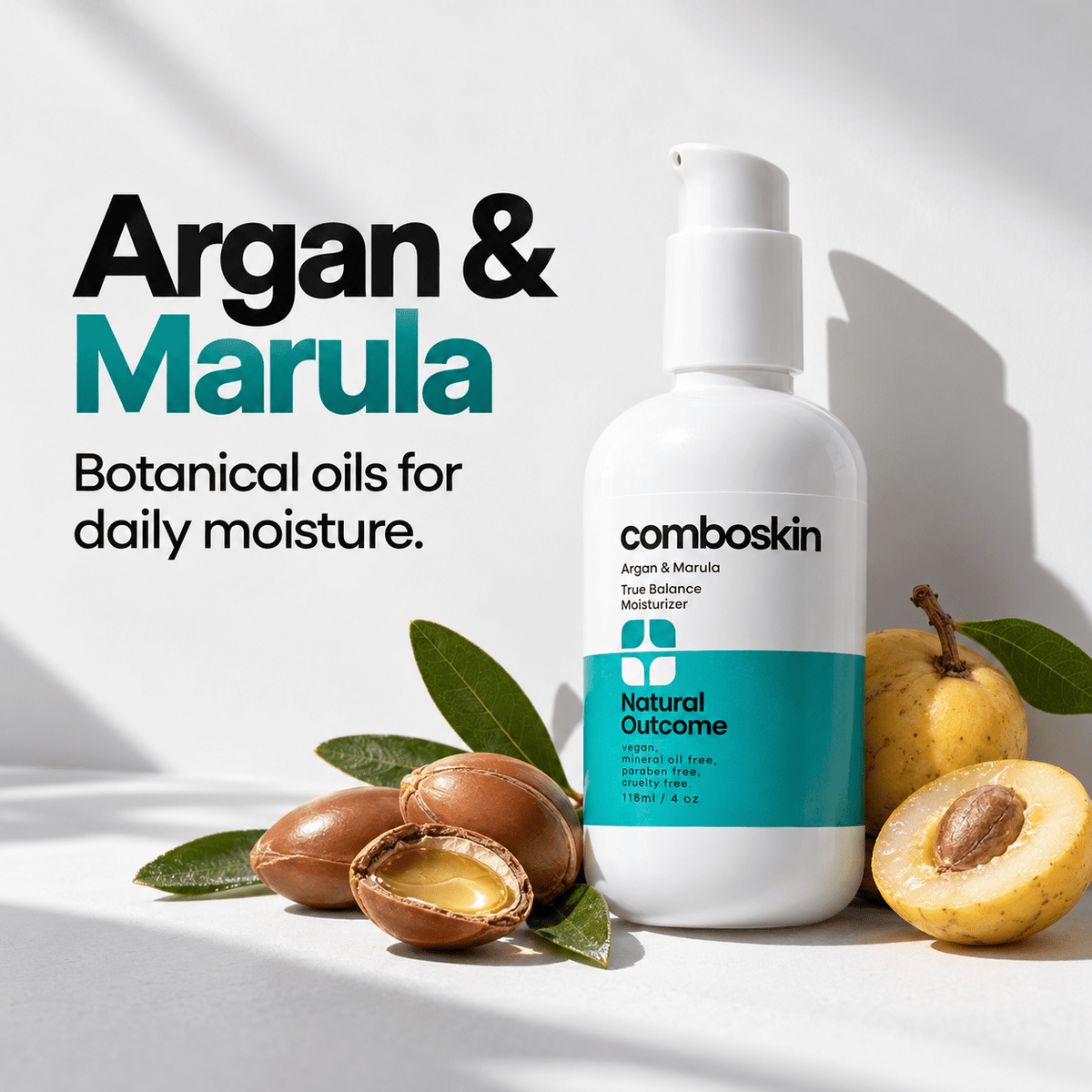 Natural Outcome True Balance Moisturizer ingredients infographic