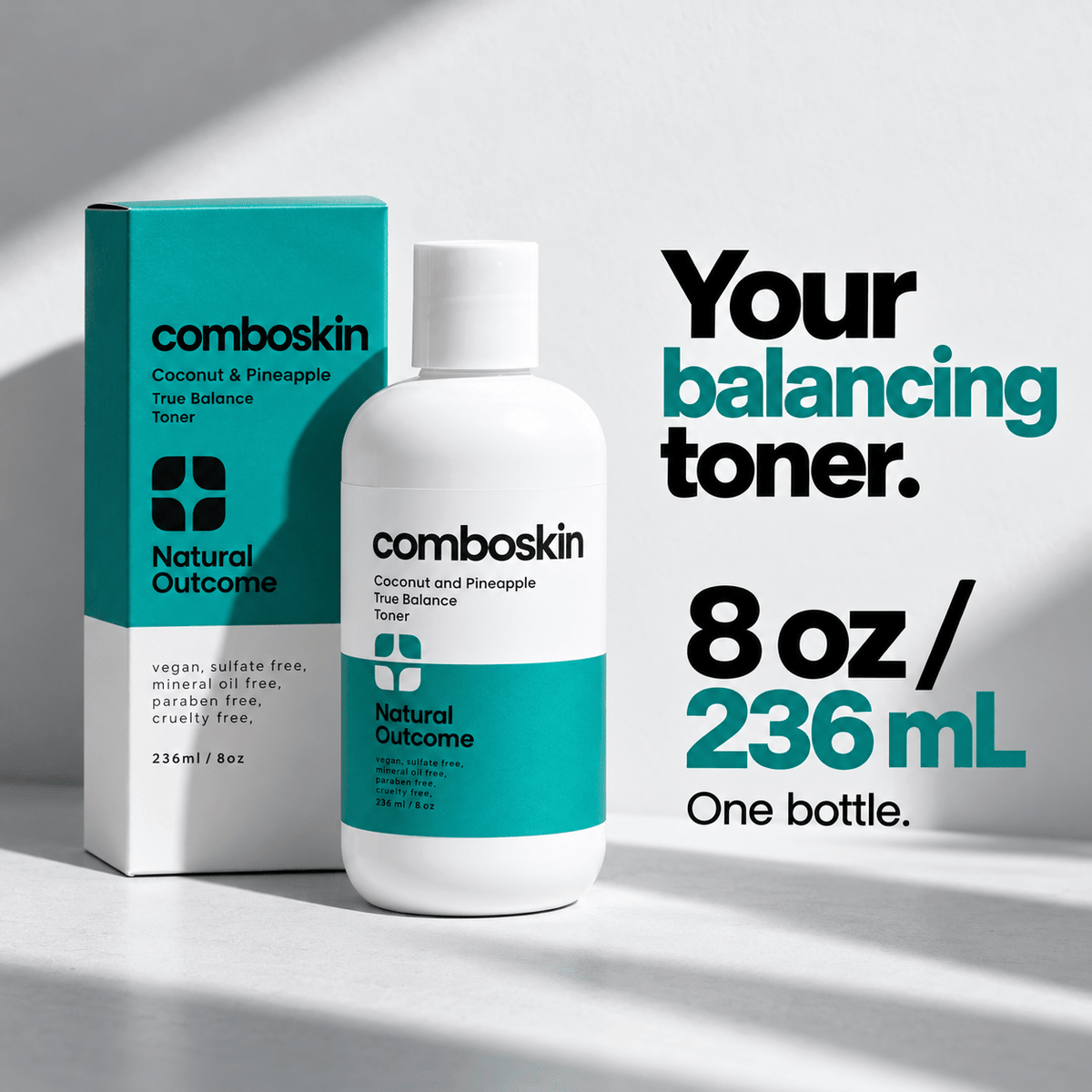 Natural Outcome True Balance Toner 8 oz 236 mL one bottle