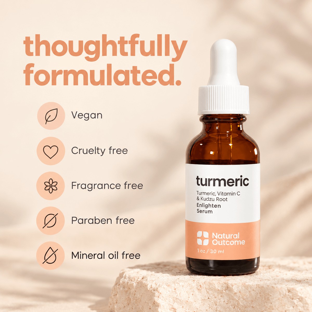 Natural Outcome Turmeric Enlighten Serum 30 mL: formula