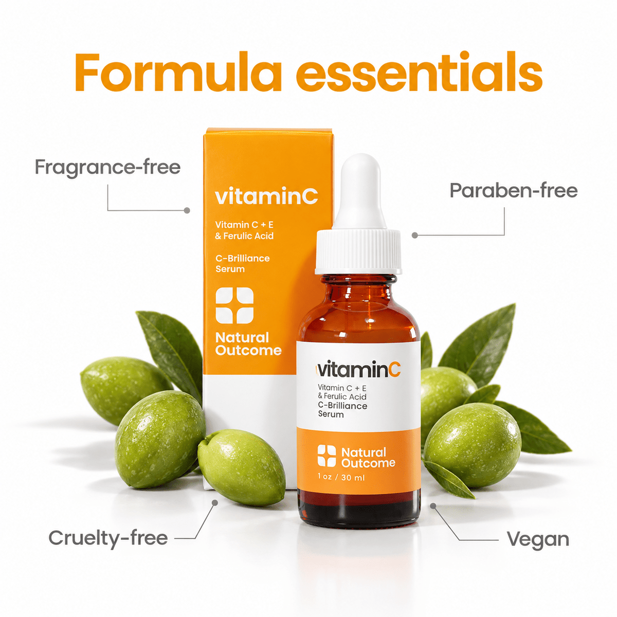 Natural Outcome C-Brilliance Vitamin C Serum 30 mL - formula