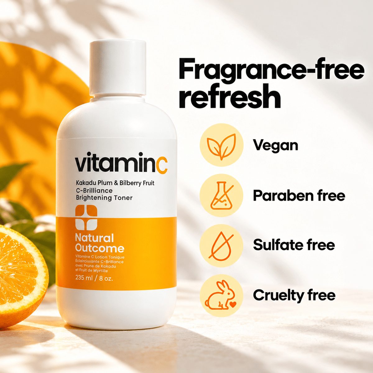Natural Outcome Vitamin C toner formula