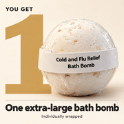 You get one individually wrapped extra-large bath bomb