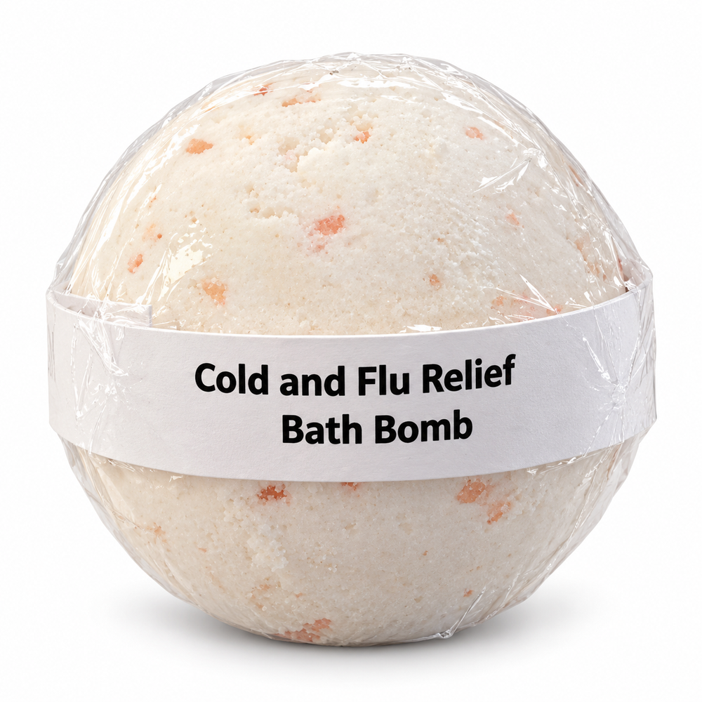Nature's Love Product Cold and Flu Relief Bath Bomb, Extra Large, on white