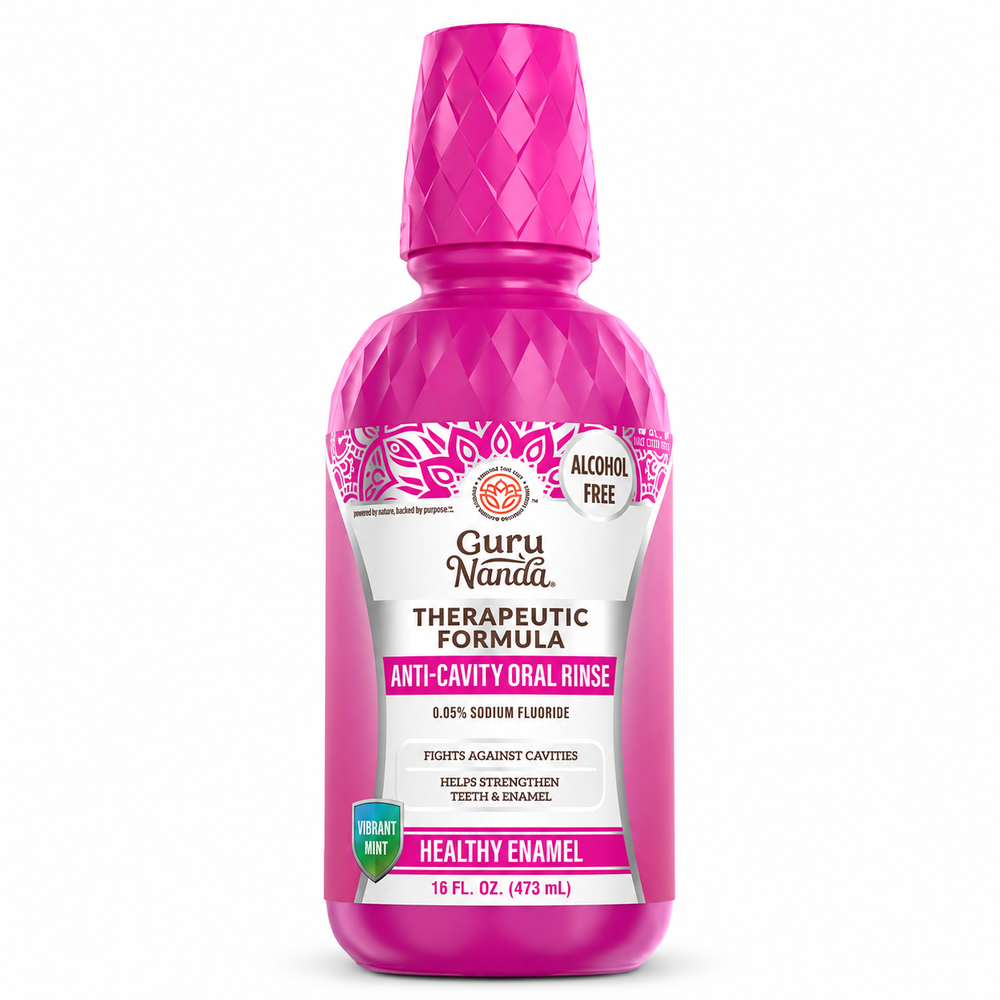 GuruNanda Anti-Cavity Oral Rinse, Vibrant Mint, 16 fl oz