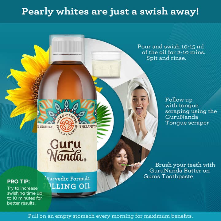GuruNanda LLC – wholesale Oral Care Set – Original Oil Pulling – 8.45 fl. oz.3