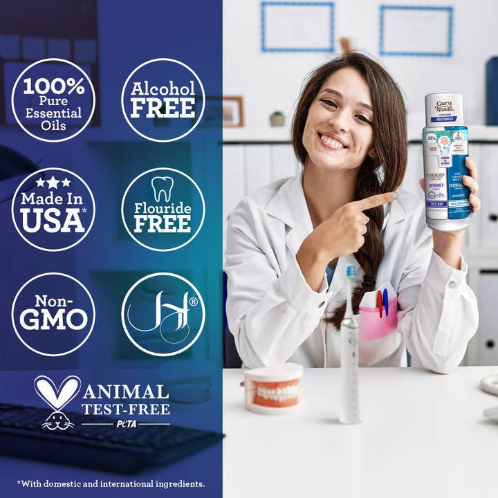 GuruNanda LLC – wholesale Mouthwash – Dual Barrel Oxyburst Whitening Mouthwash, Wild Mint7