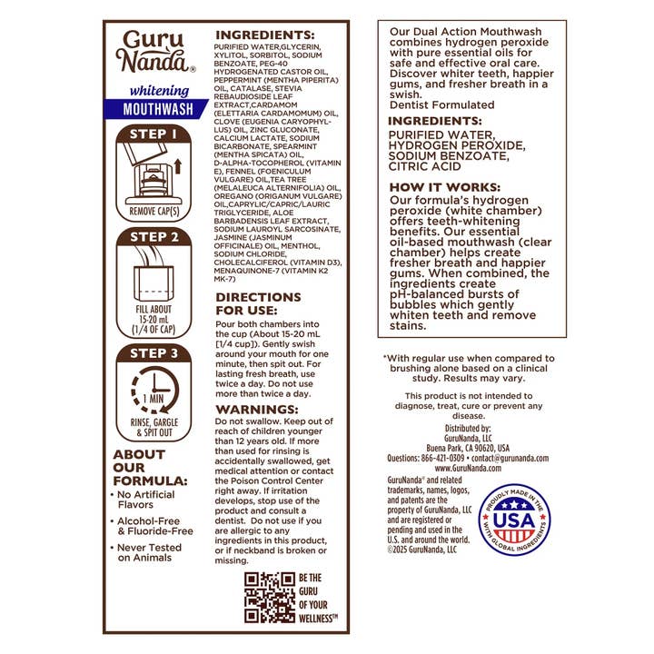 GuruNanda LLC – wholesale Mouthwash – Dual Barrel Oxyburst Whitening Mouthwash, Wild Mint8