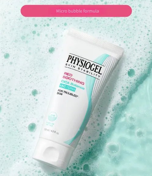 PHYSIOGEL Red Soothing Cica Balance Plus AC Cleansing Foam 120ml - English Skin Seoul information panel 3