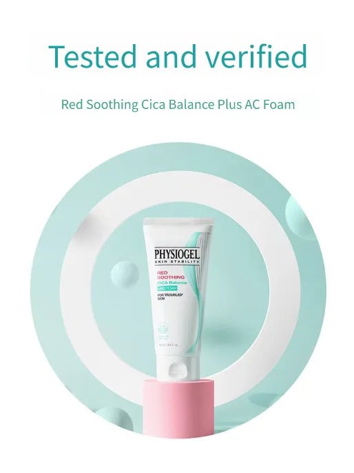 PHYSIOGEL Red Soothing Cica Balance Plus AC Cleansing Foam 120ml - English Skin Seoul information panel 5