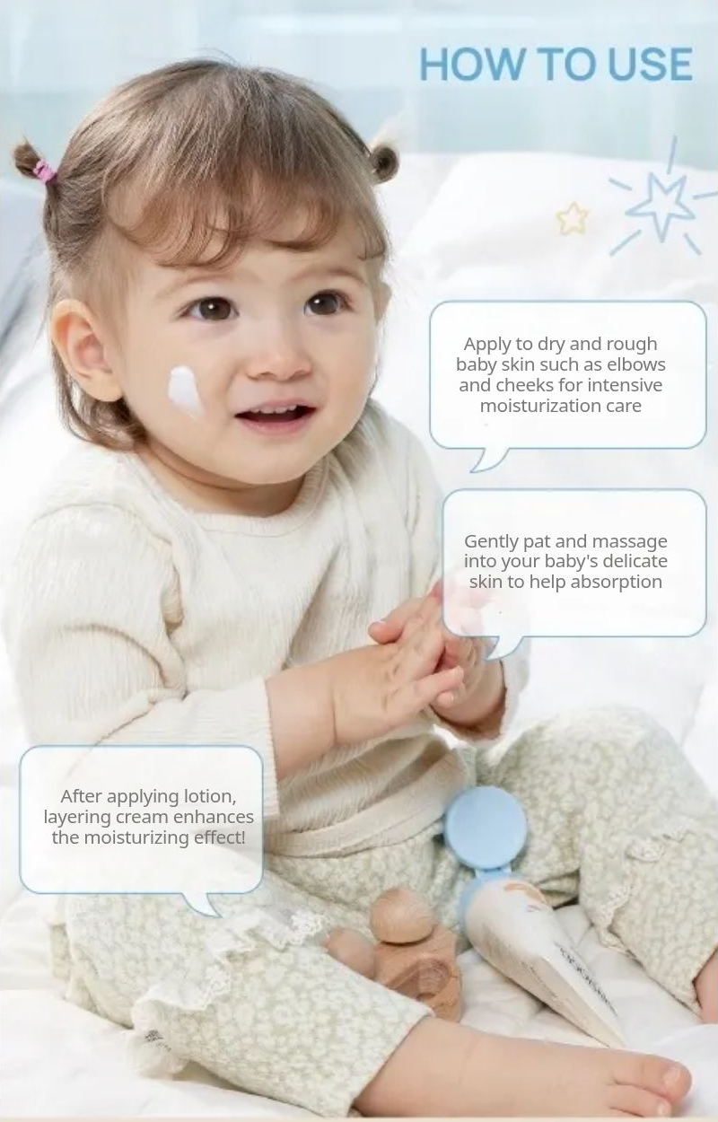 PHYSIOGEL How to apply baby cream to face and body - English product information
