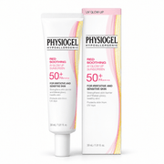 PHYSIOGEL Red Soothing AI Glow Up Sunscreen SPF 50+ PA++++ 30ml product packaging