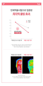PHYSIOGEL Red Soothing AI Calming Gel 200 mL: Cooling-effect study and thermographic results with study details (Korean)