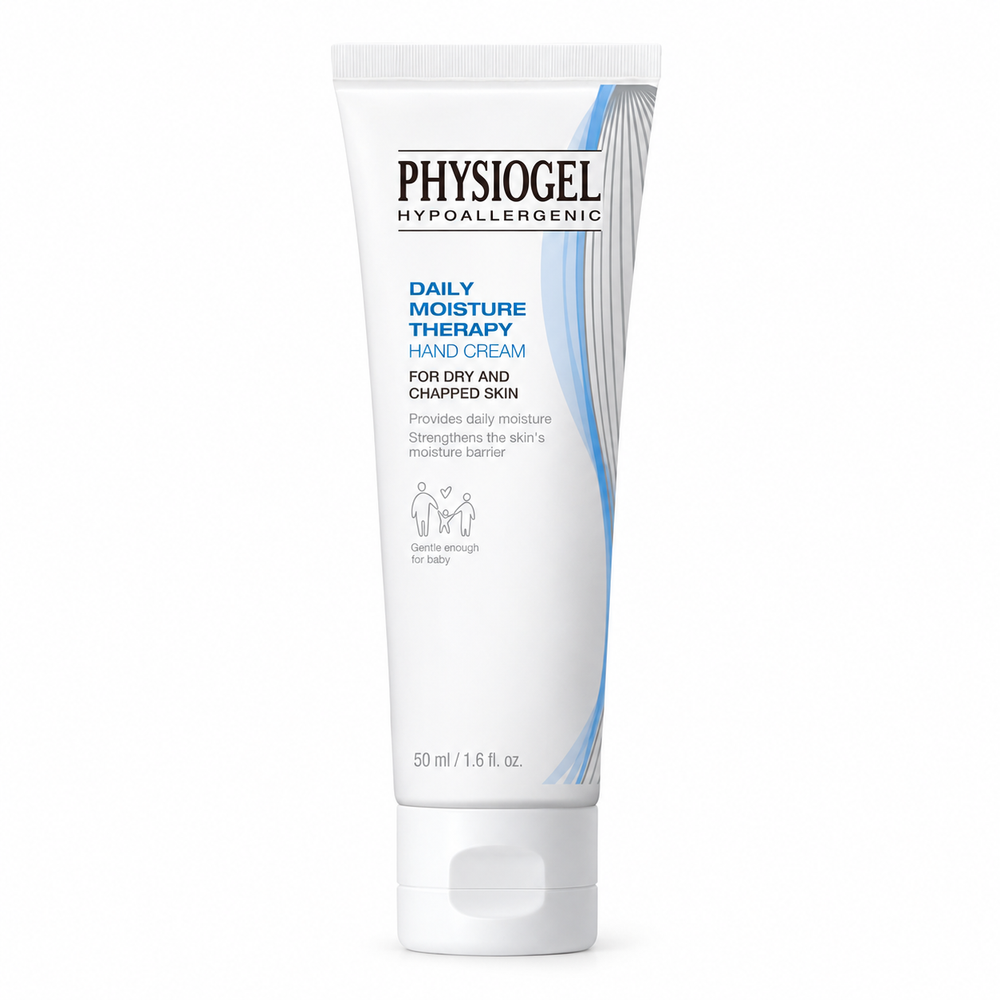 PHYSIOGEL Daily Moisture Therapy Hand Cream 50mL accurate tube on white background