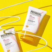 PHYSIOGEL Red Soothing AI Sensitive UV Advanced Sunscreen 40mL on yellow background
