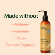 Plant Therapy Amber Cashmere Body Lotion made without parabens phthalates PEGs synthetic fragrance