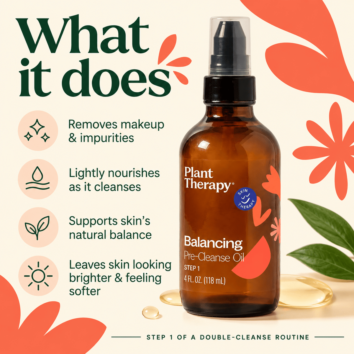 Plant Therapy Balancing Pre-Cleanse Oil cleansing and balancing benefits