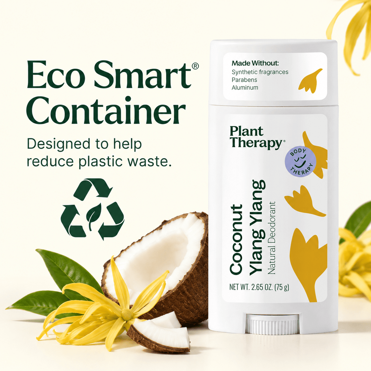 Plant Therapy Coconut Ylang Ylang deodorant Eco Smart container