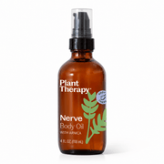 Plant Therapy Nerve Body Oil with Arnica 4 oz on white background