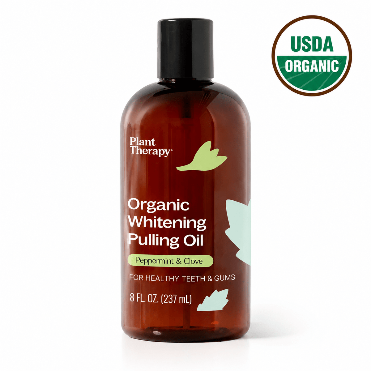 Plant Therapy Organic Whitening Pulling Oil 8 oz with USDA Organic seal