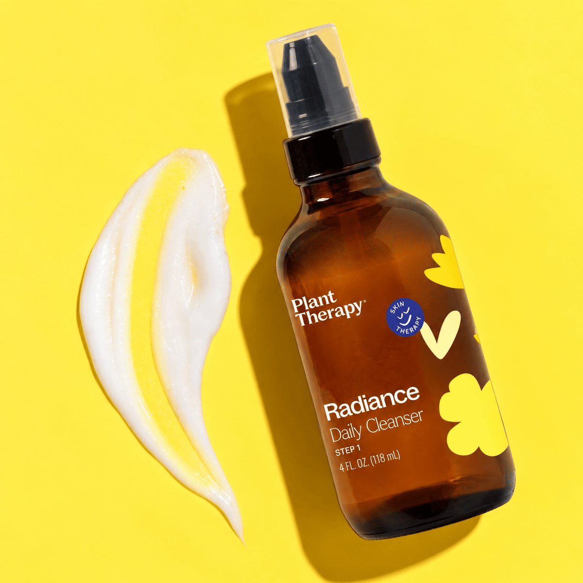 Plant Therapy Radiance Daily Cleanser texture and bottle