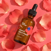Plant Therapy Rose & Witch Hazel Facial Toner 2 oz with rose petals
