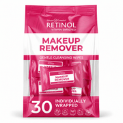 Retinol Makeup Remover Gentle Cleansing Wipes, 30 individually wrapped sachets