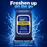 Livaura Retinol Men Face Wipes, 60 Count infographic 1