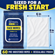 Livaura Retinol Men Face Wipes, 60 Count infographic 3