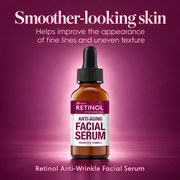 Retinol serum smoothing infographic