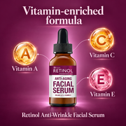 Retinol serum ingredient infographic