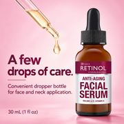 Retinol serum dropper infographic