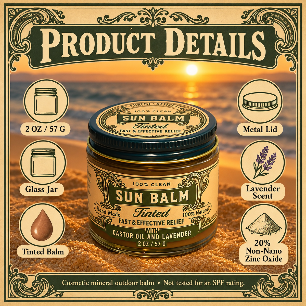 Roots & Leaves Sun Balm product details