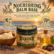 Roots & Leaves Sun Balm grass-fed tallow and castor oil