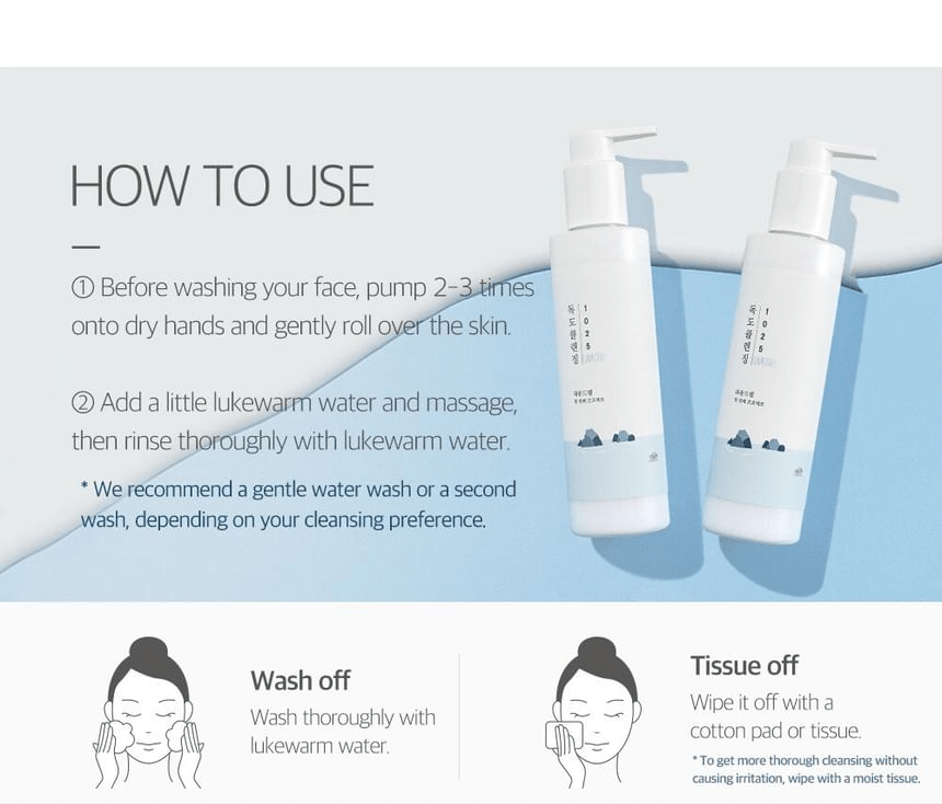 ROUND LAB 1025 Dokdo Cleansing Milk 200ml, original how to use panel