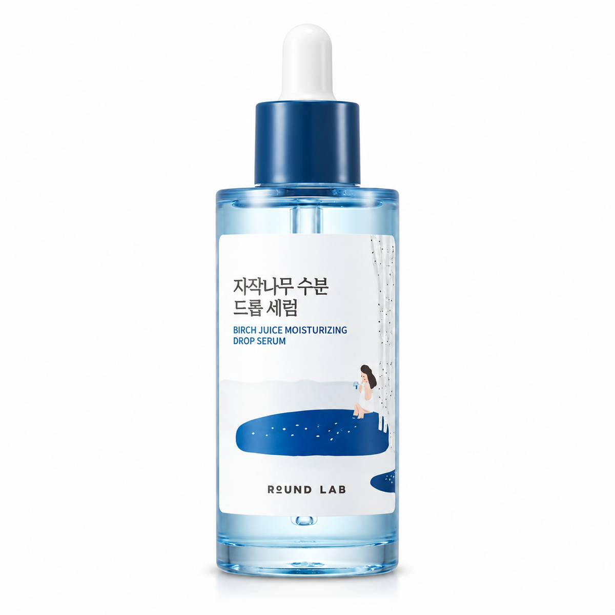 ROUND LAB Birch Juice Moisturizing Drop Serum 50ml on white background
