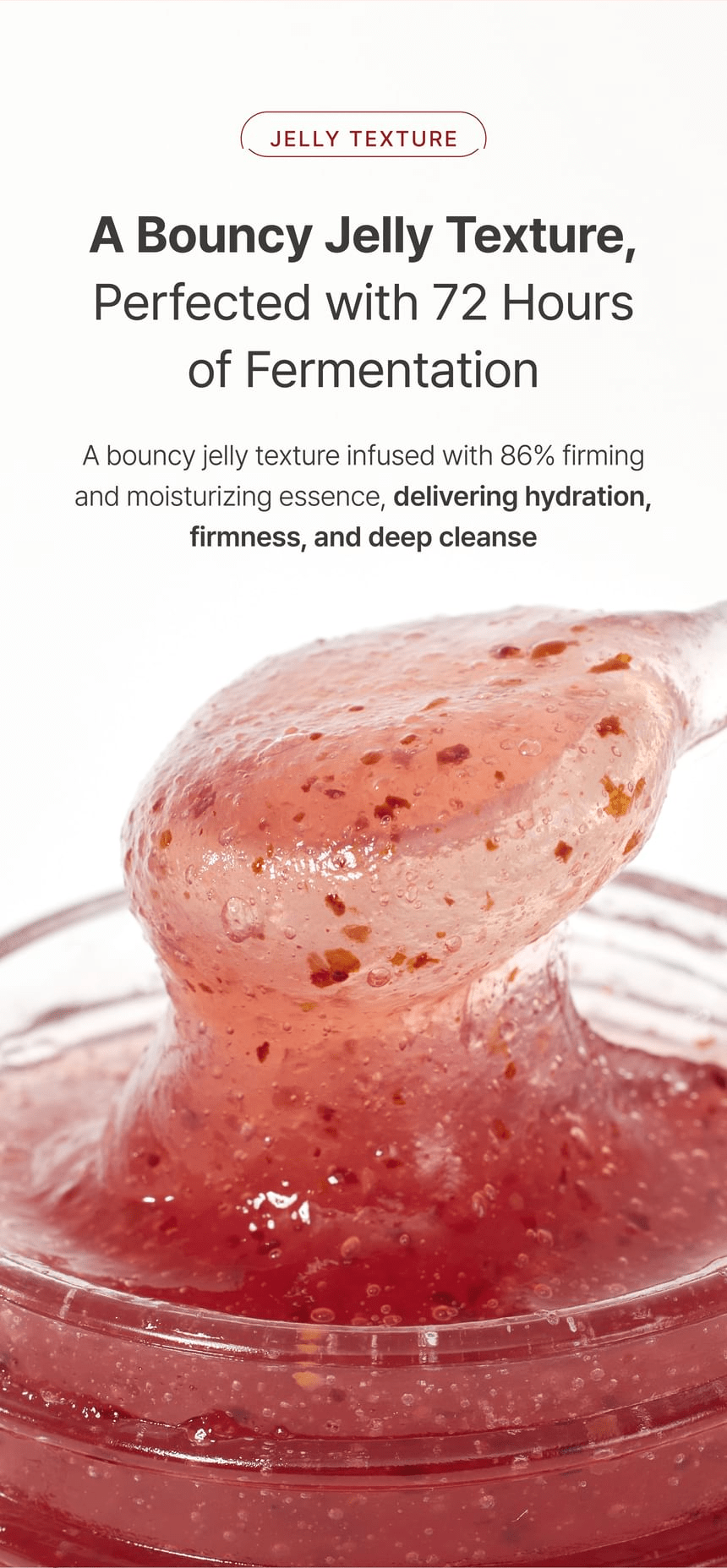 Round Lab Camellia Deep Collagen Jelly Mask Cleanser 150ml - Bouncy jelly texture and fermentation process.