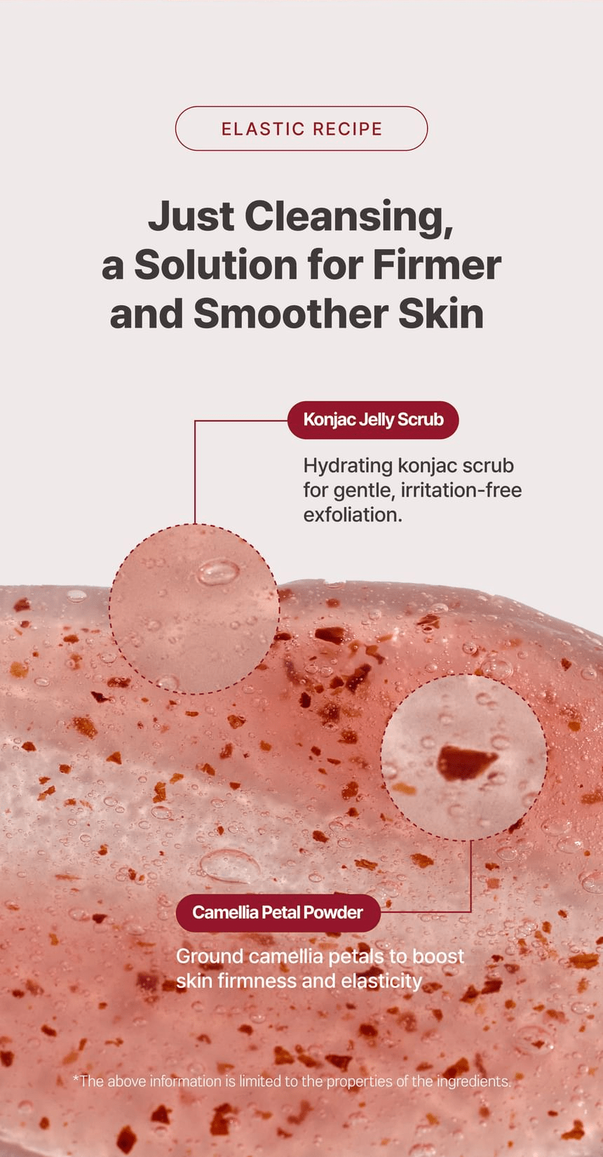 Round Lab Camellia Deep Collagen Jelly Mask Cleanser 150ml - Konjac jelly scrub and camellia petal powder.