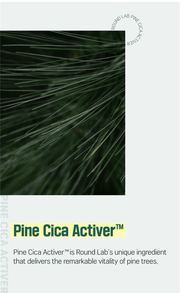 ROUND LAB For Men Pine Calming Cica Cream 75ml: pine cica activer. Original YesStyle product information panel.
