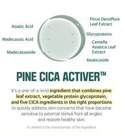 ROUND LAB For Men Pine Calming Cica Cream 75ml: pine cica ingredients. Original YesStyle product information panel.