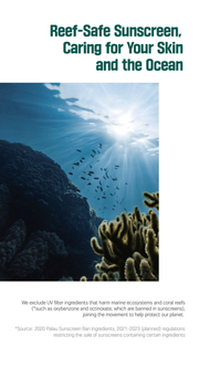 ROUND LAB Pine Calming Cica Airy Sun Stick 19g: reef friendly formula. Original YesStyle product information panel.