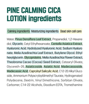 ROUND LAB Pine Calming Cica Lotion 250ml, original YesStyle full ingredients panel