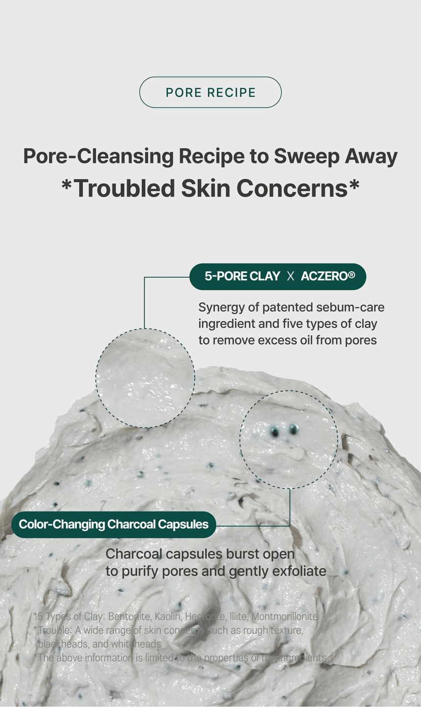 ROUND LAB Pine Cica Deep Pore Clay Mask Cleanser 150ml, original YesStyle pore cleansing recipe panel