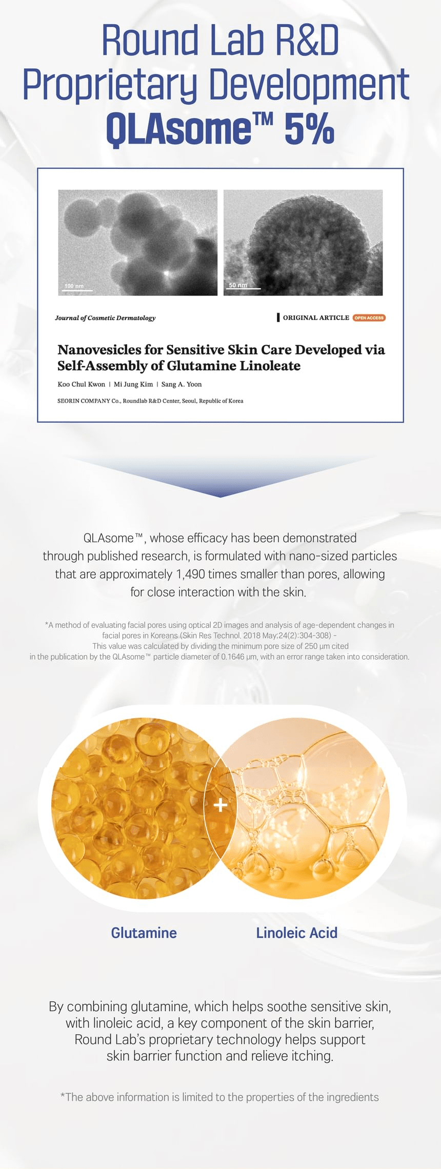 ROUND LAB Soybean QLA Barrier Cream 80ml, original YesStyle qlasome complex information panel